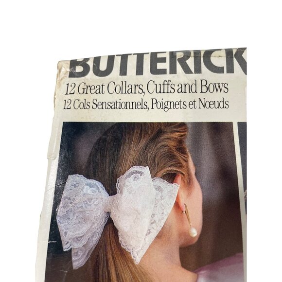 Butterick 5754 Vintage Pattern 12 Great Collars Cuffs Bows Craft Sewing UNCUT - Picture 2 of 6